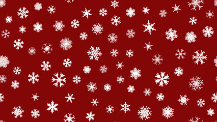 Red Seamless Christmas background snow illustration xmas. design flake