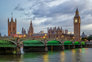 Fototapeta na wymiar Big Ben (Queen Elizabeth's Tower) - London, UK. 
