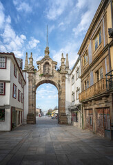 Arch of the New Gate (Arco da Porta Nova) - sculpted by Andre Soares in 1772 - Braga, Portugal