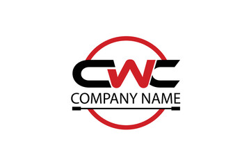 CWC Letter Initial Logo Design With White Background.