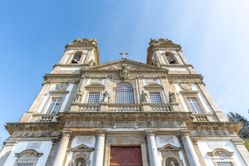 Fototapeta na wymiar Church Basilica at Sanctuary of Bom Jesus do Monte - Braga, Portugal