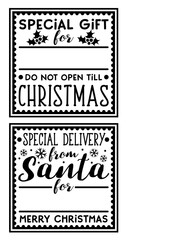 Bundle: Reindeer express, Do not open till Christmas, Postage Stamp svg file, Santa's mail.  