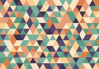 Multicolor Triangle repeat pattern design decoration. background vector