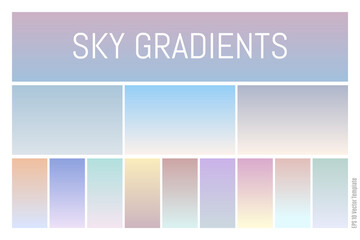 Sky Gradient wallpaper element vector background. colorful mesh