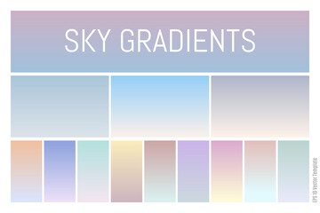 Fototapeta premium Sky Gradient wallpaper element vector background. colorful mesh