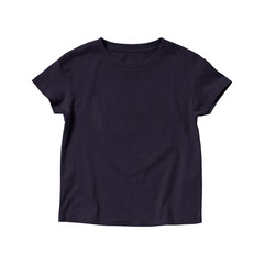 Blank Navy T-shirt Crew Neck Short Sleeve for Kids