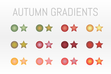 Gradient autumn wallpaper element vector background. mesh glow