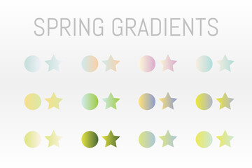 Gradient summer spring wallpaper element vector background. smooth glow