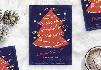 Christmas Flyer Template - obrazy, fototapety, plakaty