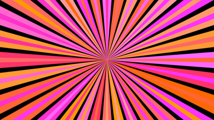 Rays vector red beams element. Sunburst vintageshape. Radiating radial lines. Abstract circular shape.