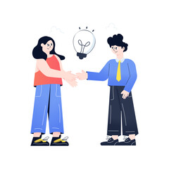 A checkout counter flat illustration