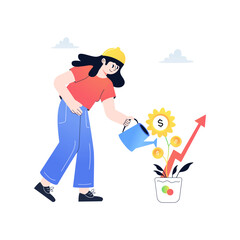 A checkout counter flat illustration