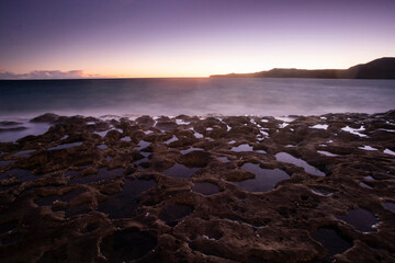 Fototapeta premium Coastal landscape with cliffs in Peninsula Valdes, World Heritage Site, Patagonia Argentina