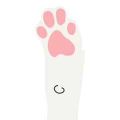 Dog paw on a transparent background.