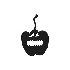 Halloween 2022 - October 31. A traditional holiday, the eve of All Saints Day, All Hallows Eve. Trick or treat. Vector illustration in hand-drawn doodle style. Pumpkin with its eyes and mouth cut out.