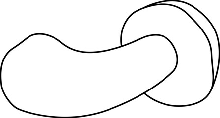 Edible porcini mushroom - vector linear picture for coloring with edible forest mushrooms. Outline. Edible penny bun for logo, sign or coloring book
