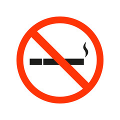 No smoking on a white background. Vector illustration