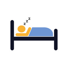 Man sleeping Icon. Vector illustration