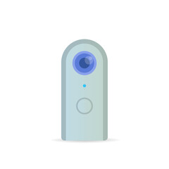 Camera on a white background. Vector illustration