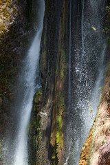 Poc poc waterfall located in Chinchero, in the Sacred Valley, Peru. 