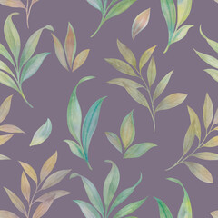 Seamless pattern with autumn leaves. botanical pattern for wallpaper and textile