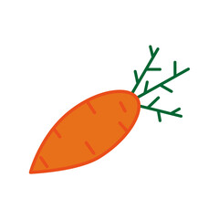 Carrot Icon. Fresh organic vegetable. Vector illustration. stock image.