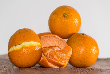 mandarin orange segments, orange, sweet fruit in segments, color orange