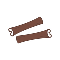 Cinnamon - Dried Spices - vector silhouette illustration for logo or pictogram. Cinnamon sticks - spice, food preparation ingredient - sign or icon

