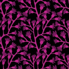 Floral spring summer seamless flower and berries pattern for wrapping paper and accessories and kids