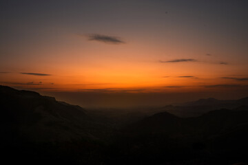sunset over the mountains