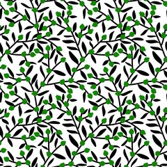 Branches floral seamless berries pattern for wrapping festive paper and kids clothes print and autumn fabrics