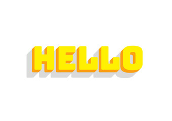 Part of a series of illustrations about greetings in various languages: hello (English). Fancy classy big lettering, isolated.
