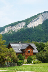 Old traditional houses in Bad Goisern, Austria	
