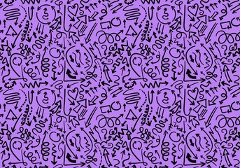 Abstract markers arrows seamless kids pattern for wrapping paper and clothes print and fabrics and linens and office