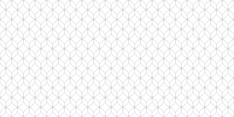 Vector seamless pattern in Oriental style. Subtle abstract graphic background with thin wavy lines, delicate lattice. Texture of mesh, lace, weaving. Stylish luxury Arabian ornament. Elegant design