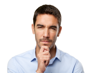 Close up of a concerned young businessman