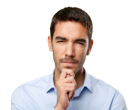 Close up of a concerned young businessman