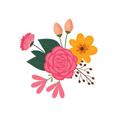Vector flower icon design. Floral vector