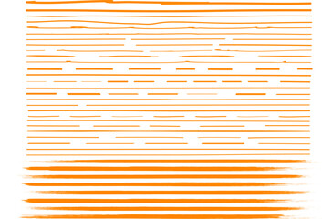 Obraz premium Orange brush stroke set isolated on background. Collection of trendy brush stroke vector for orange ink paint, grunge backdrop, dirt banner, watercolor design and dirty texture. Brush stroke vector