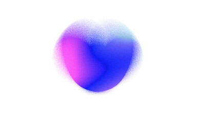 Abstract Grainy and Blurry Shape. Trendy Form with Transparency.
