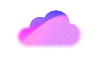 Abstract Grainy and Blurry Shape. Trendy Form with Transparency.