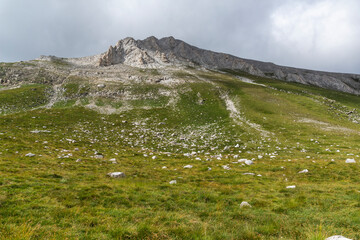Summer view of Pirin Mountain near Vihren Peak, Bulgaria