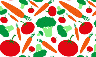 Seamless pattern with vegetables