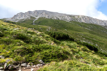 Summer view of Pirin Mountain near Vihren Peak, Bulgaria