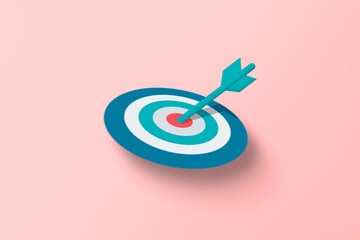 the arrow hitting the circle target as the sign of success