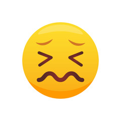 Disappointed emoji. Sad face, unhappy emoticon 
