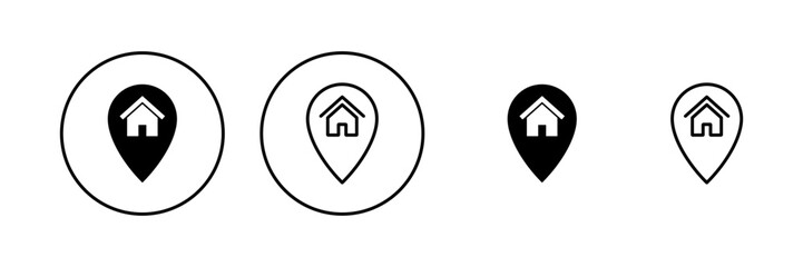 Address icon vector. home location sign and symbol. pinpoint