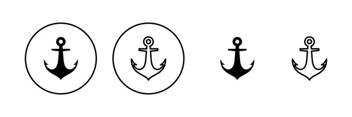 Obraz premium Anchor icon vector. Anchor sign and symbol. Anchor marine icon.