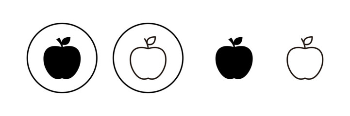 Apple icon vector. Apple sign and symbols for web design.