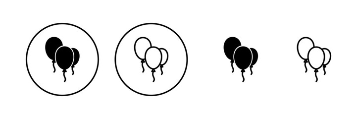 Balloon icon vector. Party balloon sign and symbol